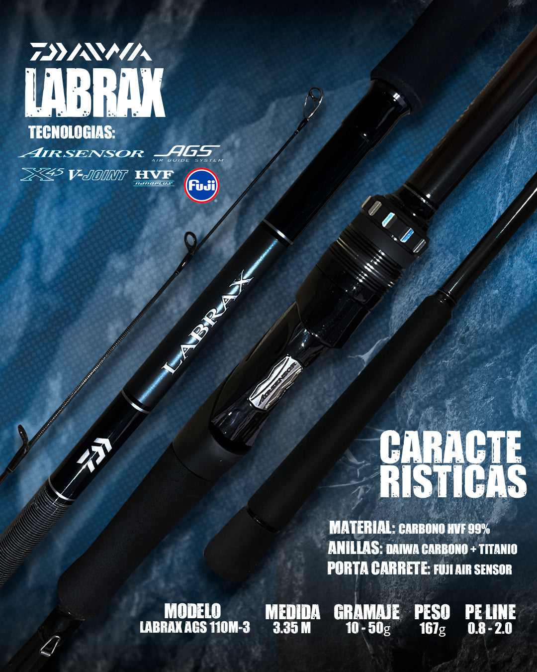 CAÑA DAIWA LABRAX 3.35M